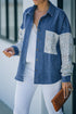 Patchwork Corduroy Buttoned Shirt Jacket